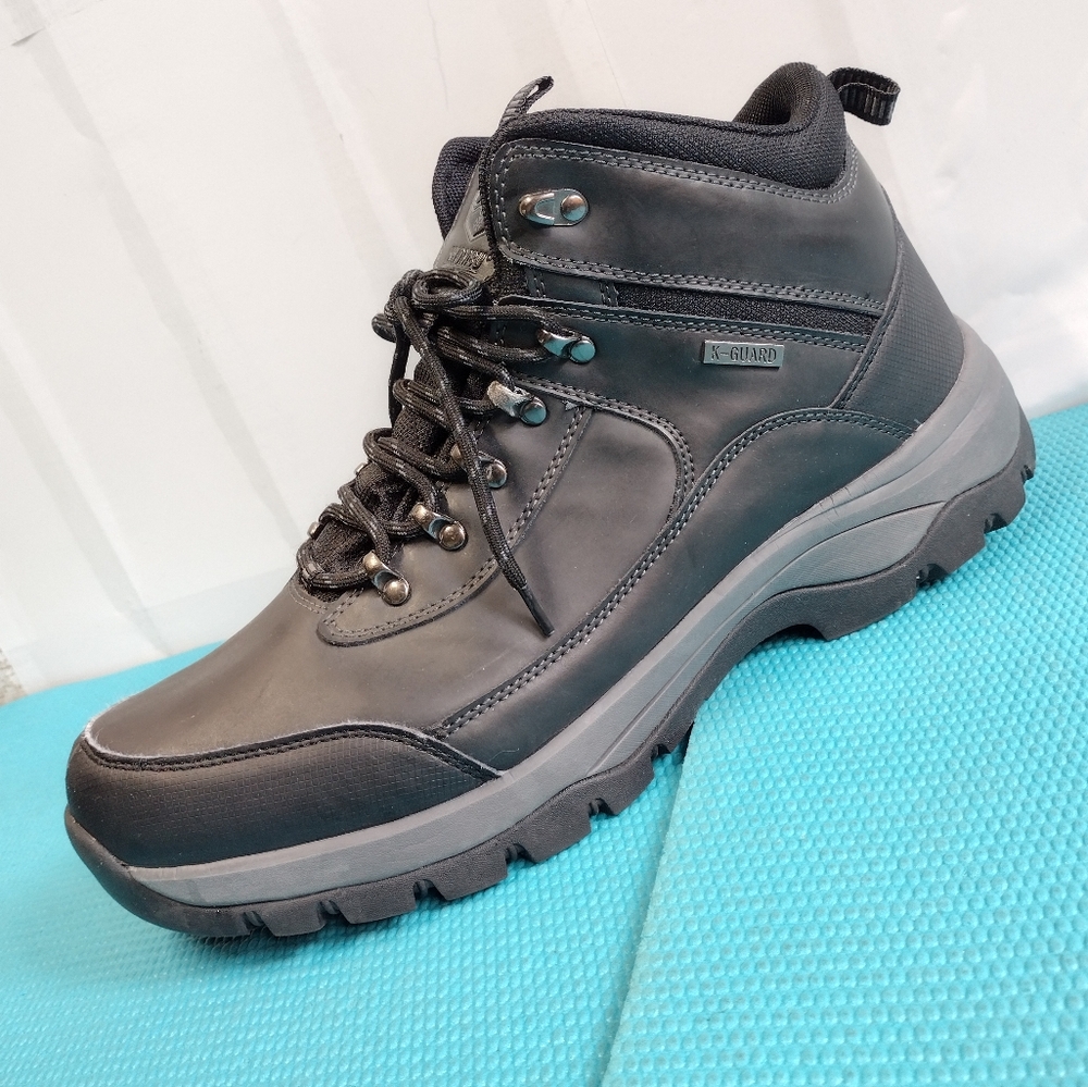 Khombu Summit Men's Leather Hiking Outdoor Tactical Black Boots 13